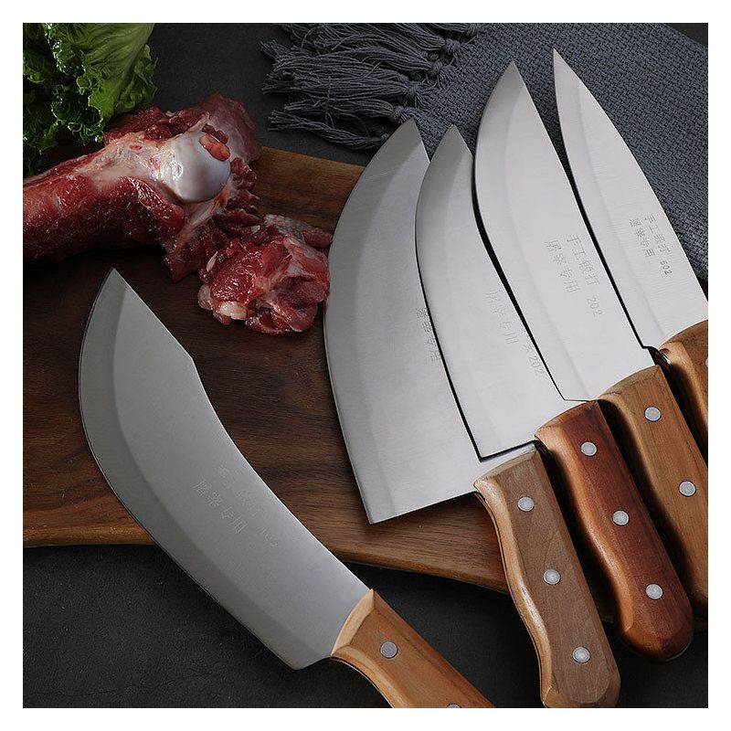 502剔骨刀手工锻打屠宰刀杀猪剔骨剥皮尖刀分割牛刀杀羊杀牛刀割肉宰