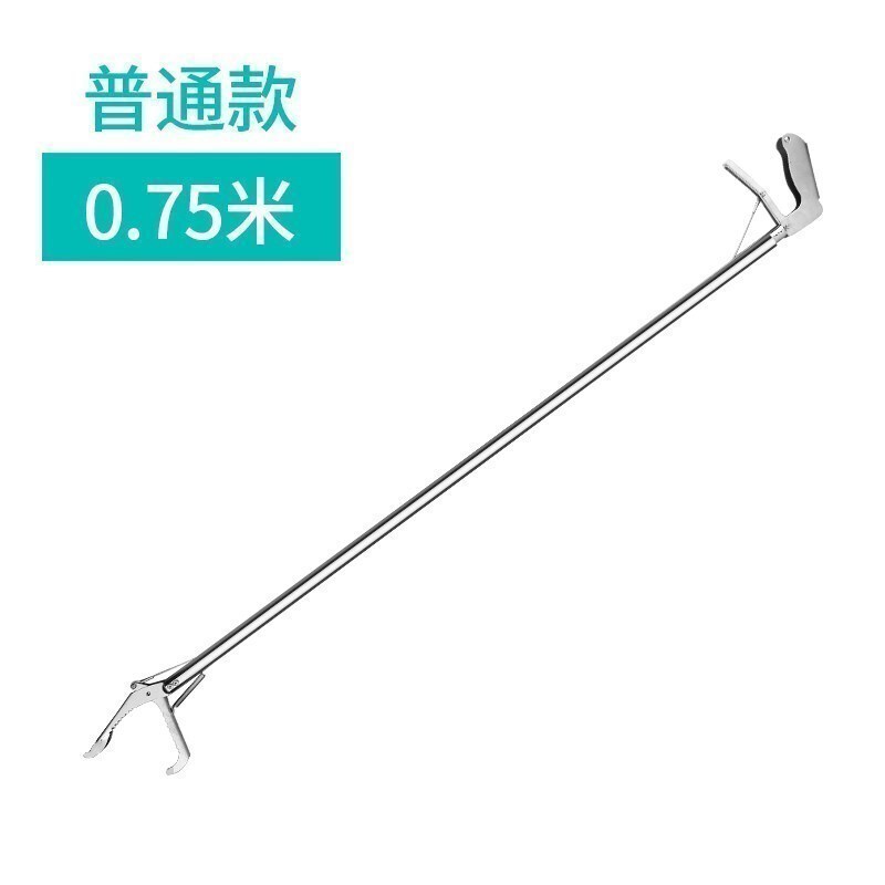 美帮汇鳝夹抓蛇不锈钢防蛇工具自锁蛇钩钳夹蛇器捉泥鳅夹子15米折叠 普通款0.75米