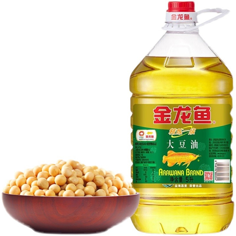 金龙鱼食用油大豆油5升精炼一级商用5000ml餐饮饭店节日福利