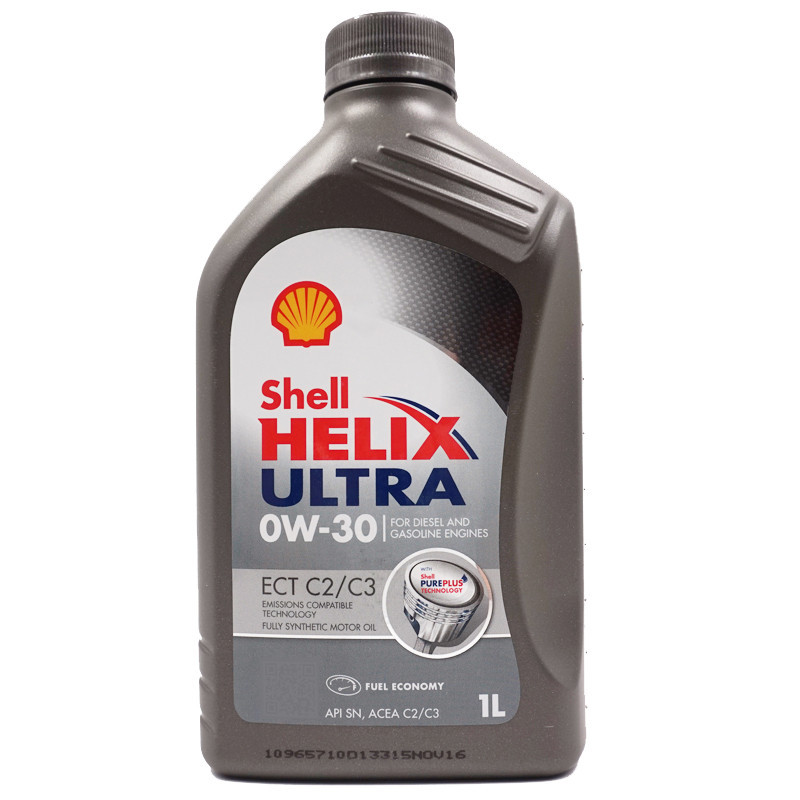 壳牌 Shell超凡喜力 Helix Ultra ECT 全合成机油0W-30 SN级别 1L/瓶 德国原装进口