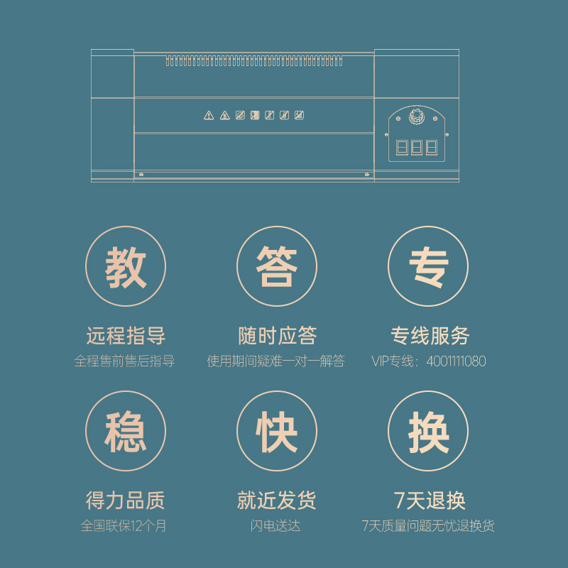 得力(deli)3890 A3大功率塑封机 冷热裱过塑机 文件照片覆膜机压膜机 过胶机 商用塑封机