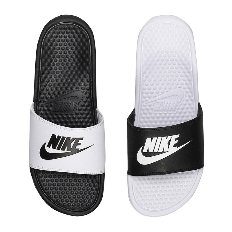NIKE耐克男鞋拖鞋2018款黑白情侣鸳鸯休闲运动沙滩凉鞋818736
