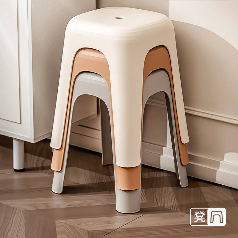 禧天龙 可叠放加厚塑料凳 D-2124 长37*宽37*高45cm