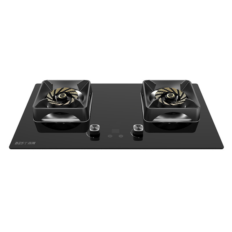 百得(best) q917b钢化玻璃燃气灶 天然气灶 家用双眼灶 大火力灶具
