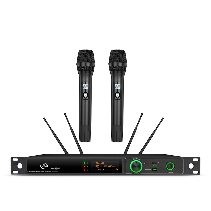 会议有线话筒麦克风 一拖二手持