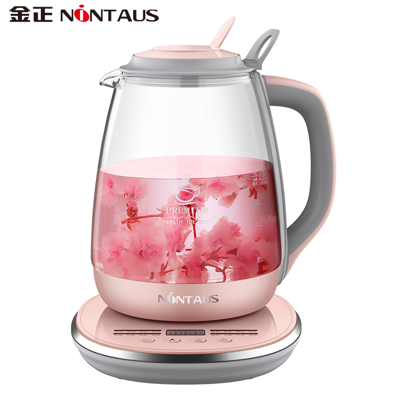 金正(NiNTAUS)养生壶 1.8L 加厚高硼硅玻璃 电热水壶 煮茶壶 煎药壶 烧水壶 JZW-1876B