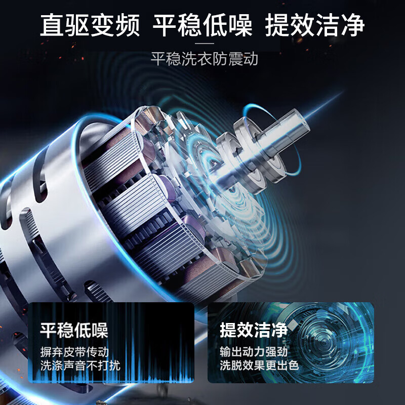 海尔(Haier)10公斤 变频 全自动 波轮洗衣机 1.0洗净比 纳米微泡净 除菌除螨 XQB100-BZ20B0高清大图