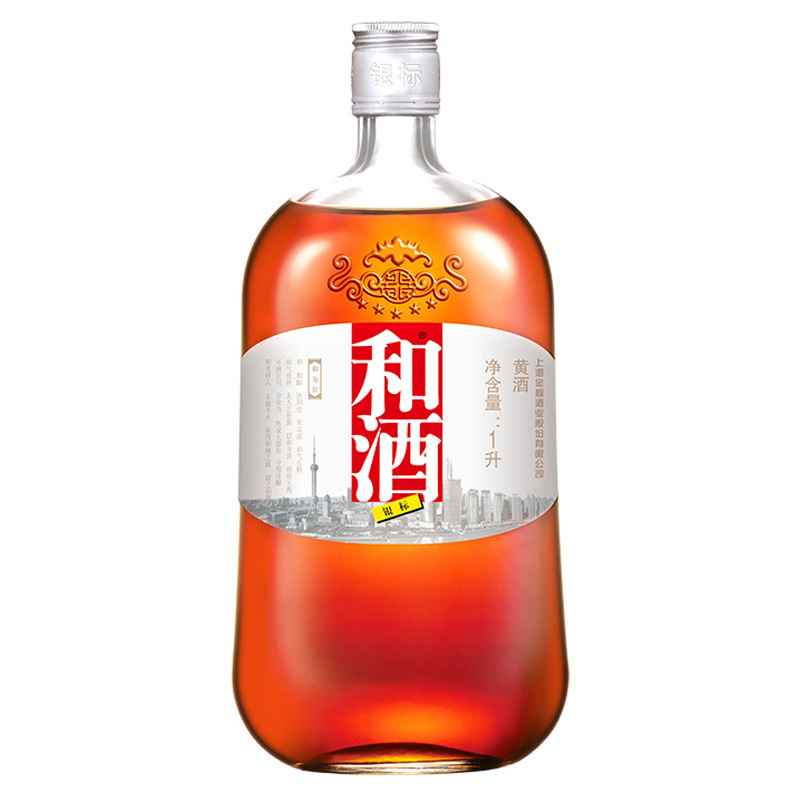 和酒 上海老酒 新银标 13度 半干型黄酒 1000ml*6瓶 黄酒 整箱装 家庭装