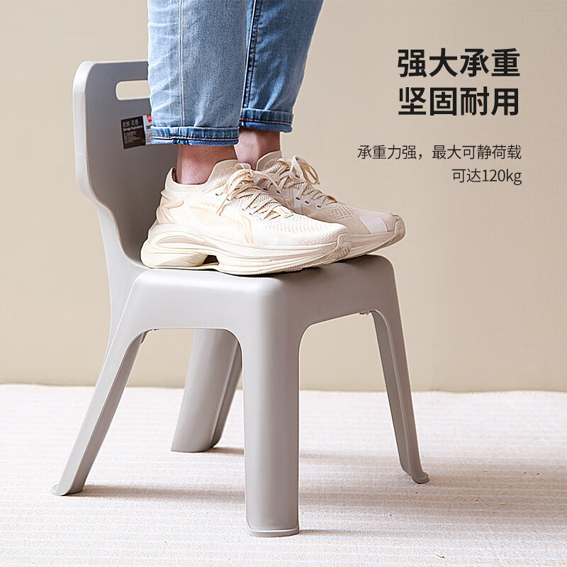 禧天龙(Citylong)D-2049塑料凳(石青) 小板凳熟胶家用加厚凳 1个装高清大图
