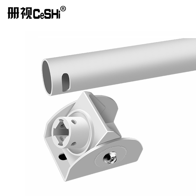 册视监控摄像头伸缩壁装铝合金鸭嘴万向L弯型横杆支架150-300cm个高清大图