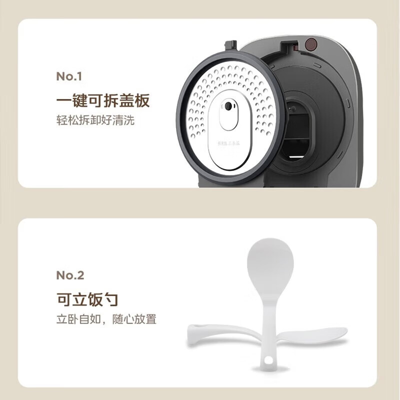 美的(Midea) MB-AFB2022LS 电饭煲 2L 0涂层316L母婴级不锈钢 易清洁 家用1-2人高清大图