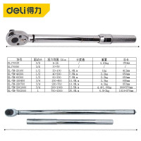 得力(deli)重型预置扭力扳手 3/4