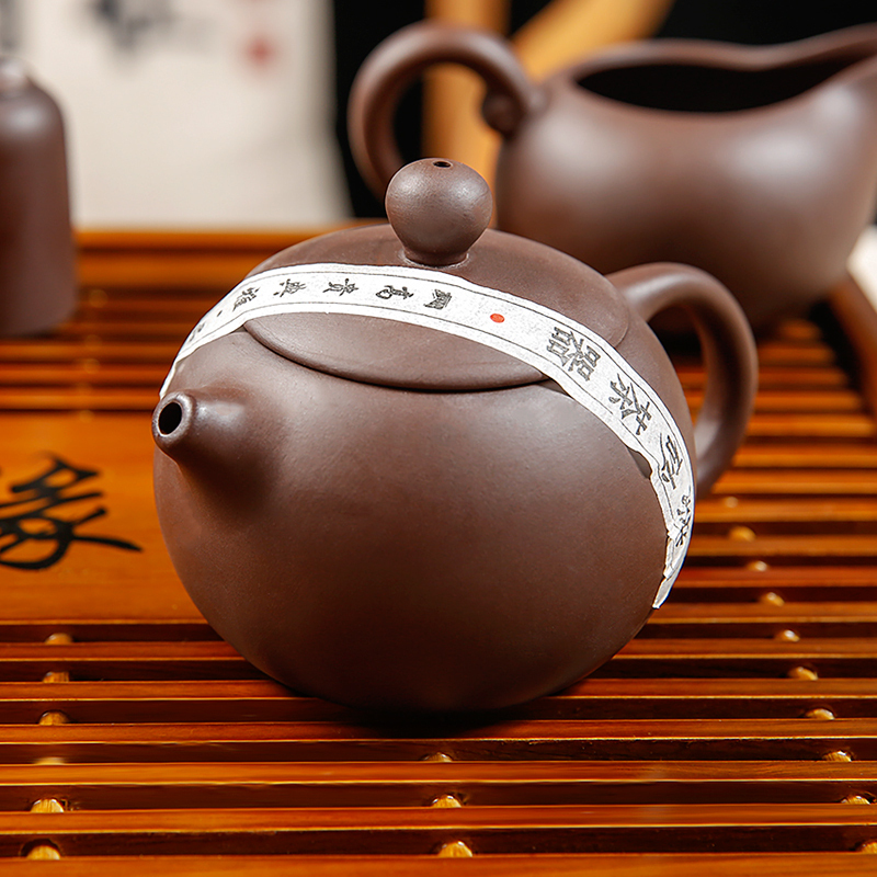 常生源 茶具套装紫砂壶紫砂杯茶壶茶杯茶海整套功夫茶具家用 黑紫砂茶具