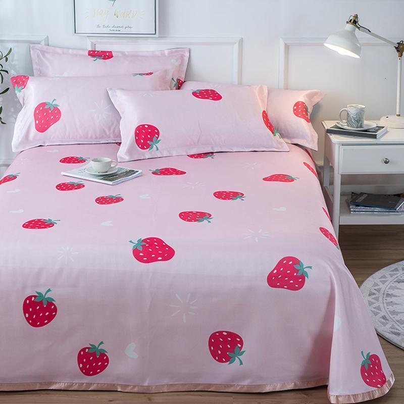 凉席冰丝席三件套1.8m床单夏季可折叠水洗1.5米夏天空调软席子1.2_17_872 1.8m（6英尺）床 甜心草莓