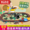 真智力儿童小火车玩具轨道车赛车电动车列车益智高铁和谐号汽车男孩4岁3 恐龙环山公路3301-配2汽车1火车 电池版[配电