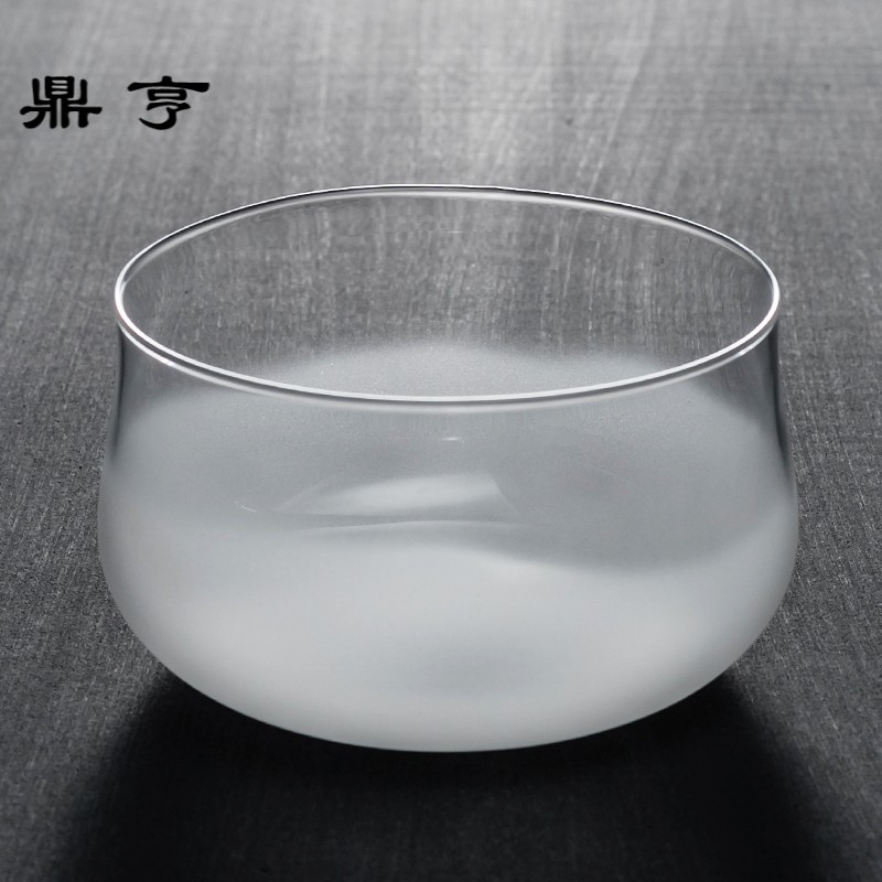 鼎亨耐热玻璃云雾茶洗 日式雾化磨砂玻璃杯洗建水茶具消毒锅茶道