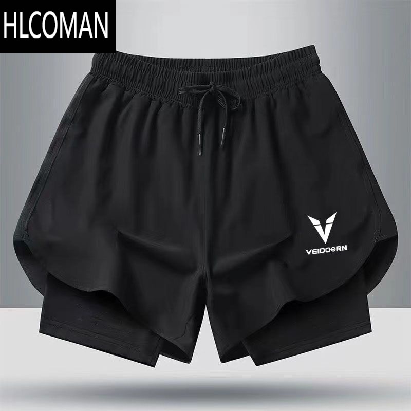 HLCOMAN维动短裤男田径马拉松运动裤宽松防走光速干裤训练健身装备三分裤