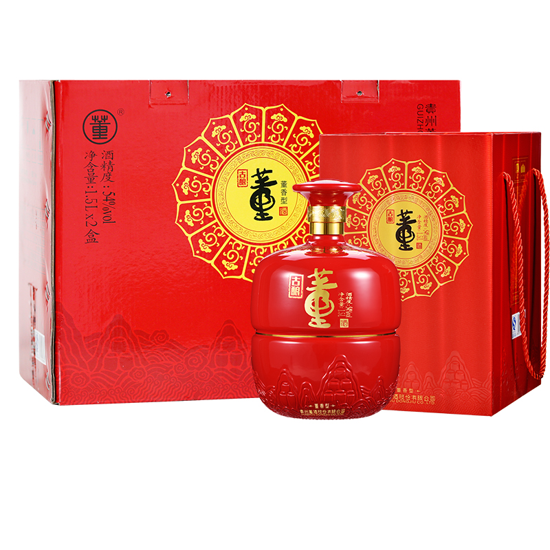 董酒古酿54度1500ml*2瓶箱装董香型白酒