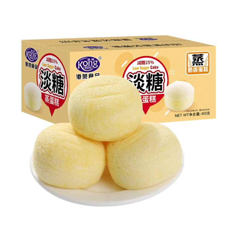 港荣奶香蒸蛋糕450g/450g*2整箱面包营养早餐代餐糕点健康零食
