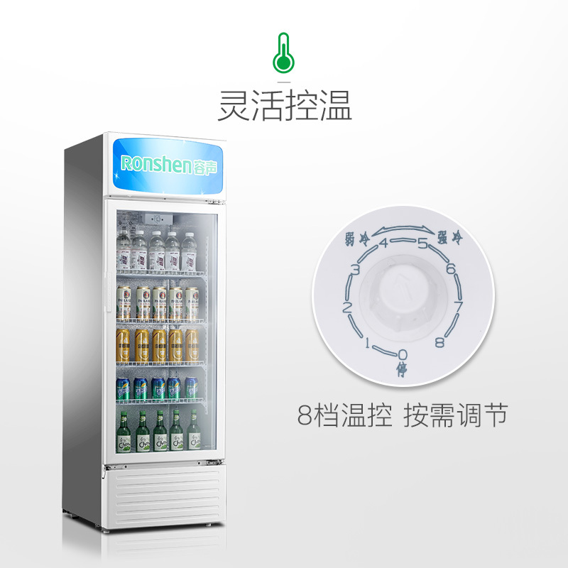 容声(Ronshen) 320升 商用展示柜 立式冷藏 大容量饮料柜 玻璃单门陈列柜