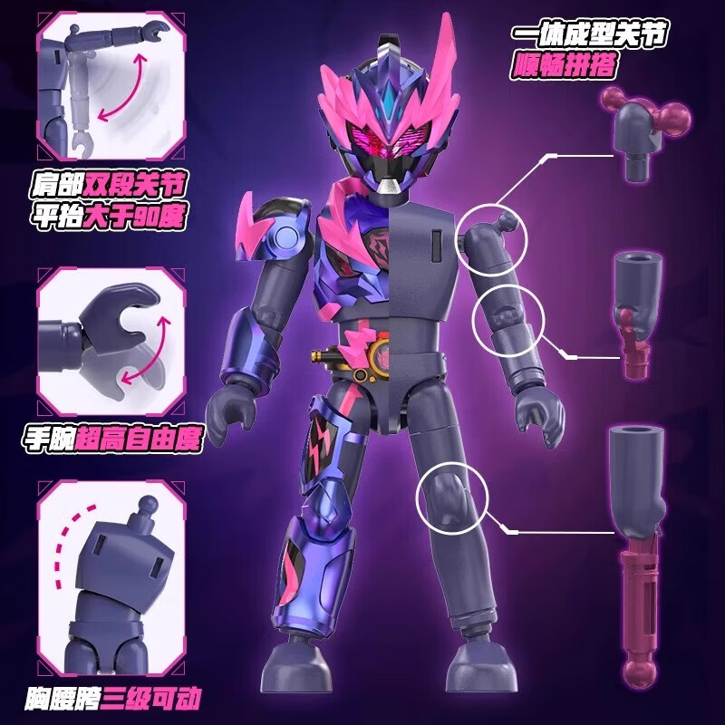 铠甲勇士积木人拼装人偶盲盒玩具明星版手办模型六一儿童节礼物 [第1弹]光曜传承 2小盒高清大图