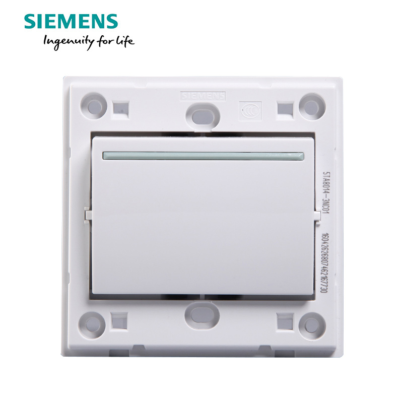 西门子(SIEMENS)开关插座 悦动雅白系列一开双控带荧光5TA80143NC01高清大图