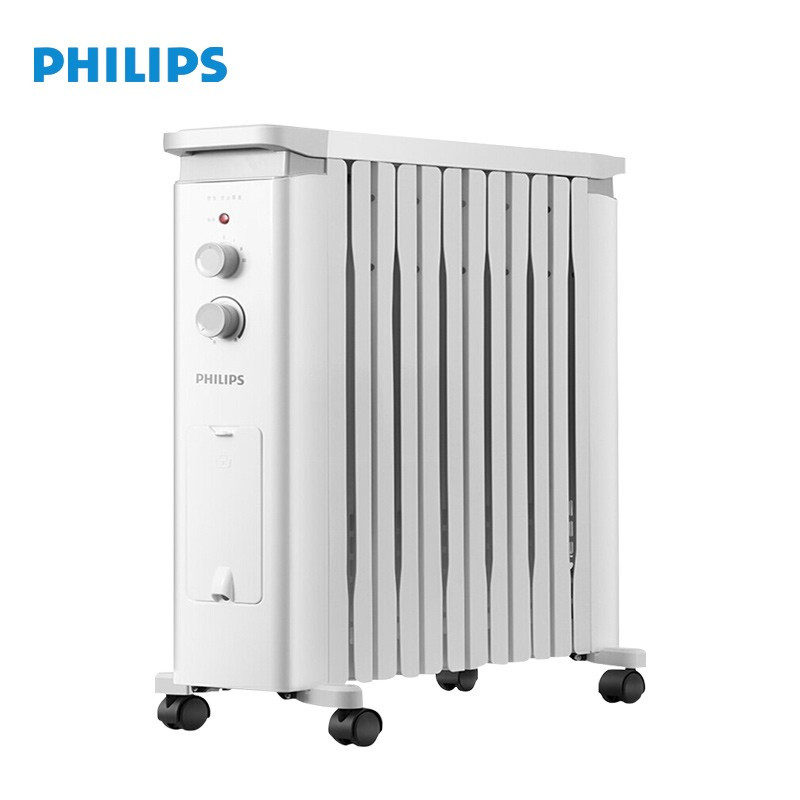 飞利浦(Philips)取暖器 AHR3144YA 家用油汀电暖器12片电暖气片 烘衣架可移动大面积取暖