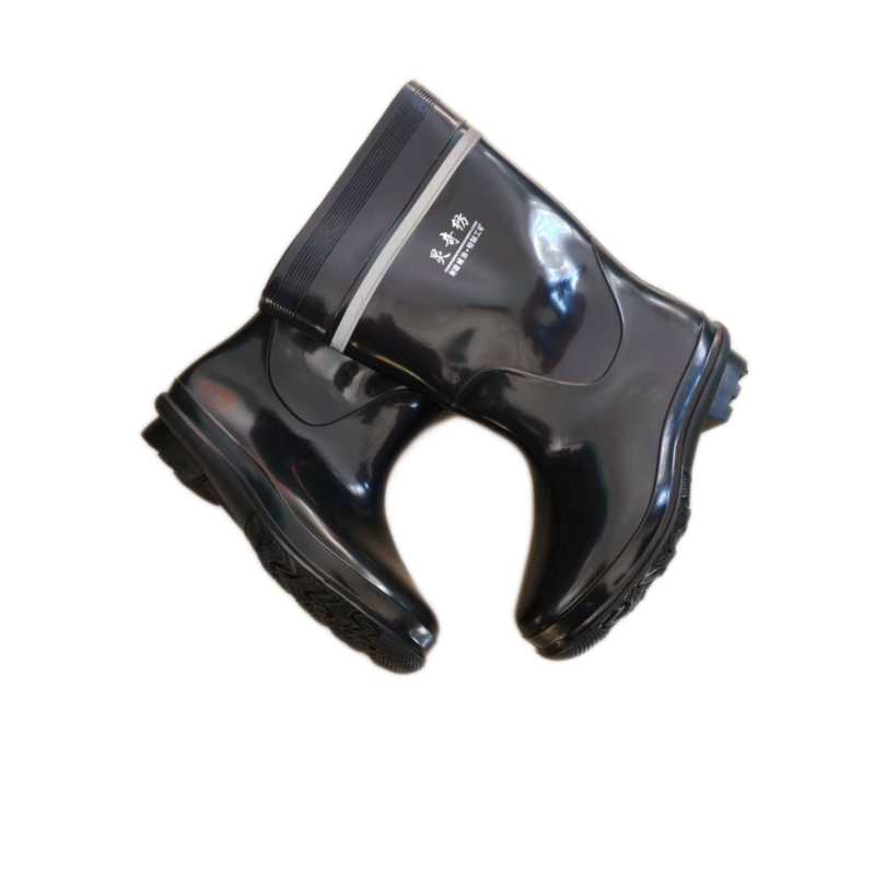 炅奇纺 防水耐油耐酸碱中筒雨靴 橡胶 双