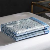 夏季凉席1.8m床1.5m可折叠冰丝席三件套0.6米0.9m宿舍学生草席子