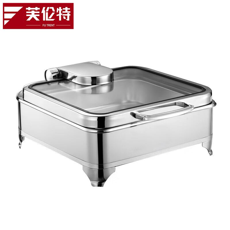 芙伦特 厨房保温售饭机保温餐炉 正方形液压餐炉不锈钢透视窗口 中端款 FLT-GT-JRBFLZ-6高清大图