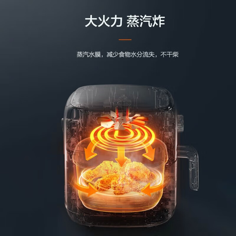 苏泊尔(SUPOR)空气炸锅家用智能无油烟3.5L大容量电炸锅低脂不粘易清洗煎炸锅薯条机KJ35D72高清大图