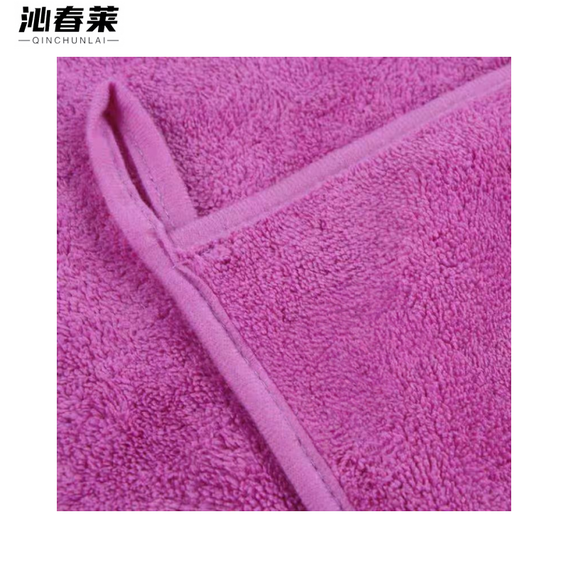 沁春莱加厚珊瑚绒抹布(紫色)30*30cm/条高清大图