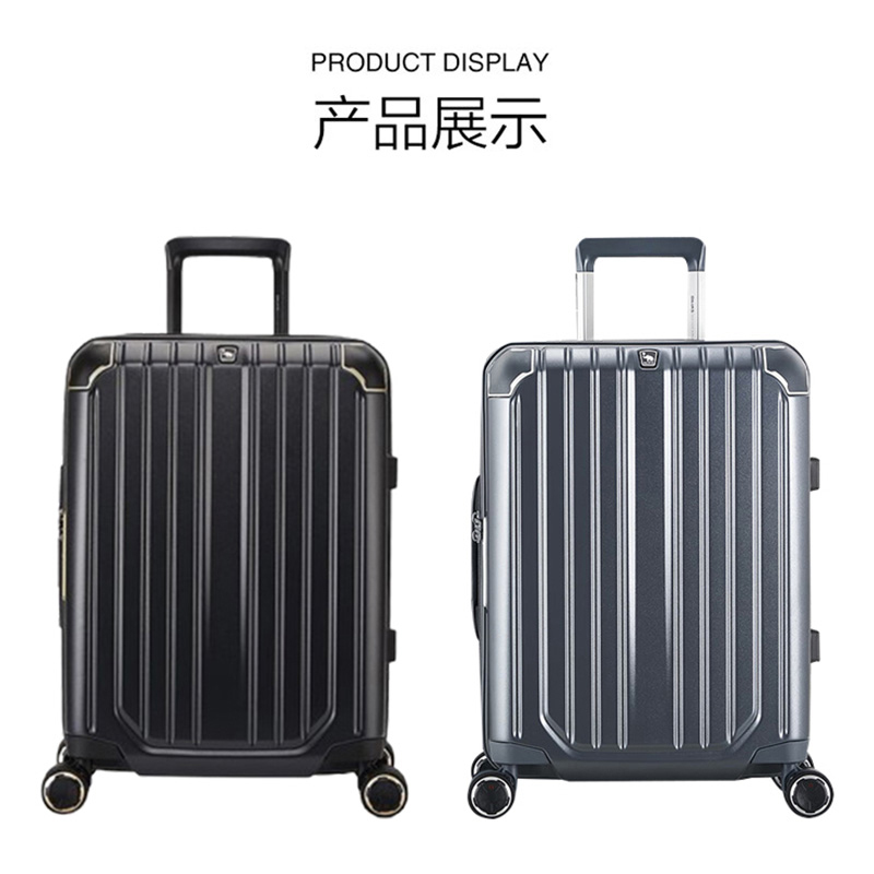 爱华仕拉杆箱24英寸双层防爆拉链硬箱OCX6367-24(颜色随机)