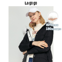 Lagogo/拉谷谷2018新款港味简约时尚羽绒服女HCYY43XA96