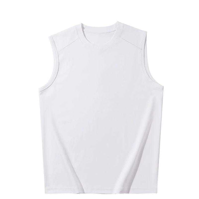 酷美智悦 罗马棉圆领运动背心(M-3XL) KM-BH808 件高清大图