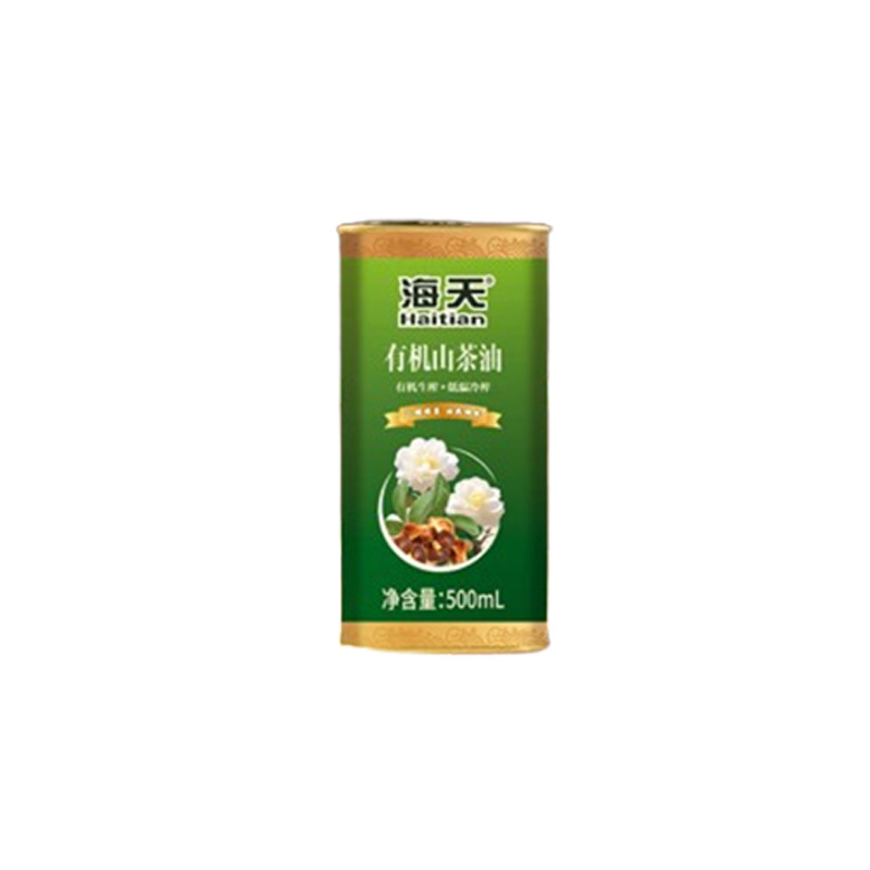 海天山茶油避光锁鲜有机认证原料清淡有机铁桶500ml