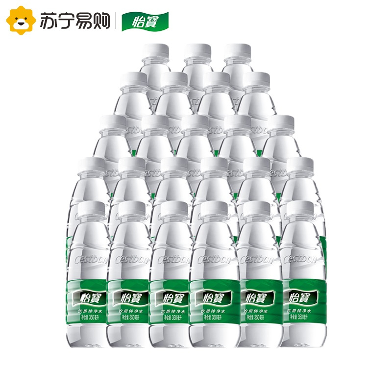 怡宝 纯净水 350ml*24支 整箱 饮用水