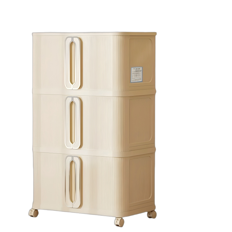酷美智悦 带轮子可折叠收纳柜4层66*39*140cm KM-BH549 个高清大图
