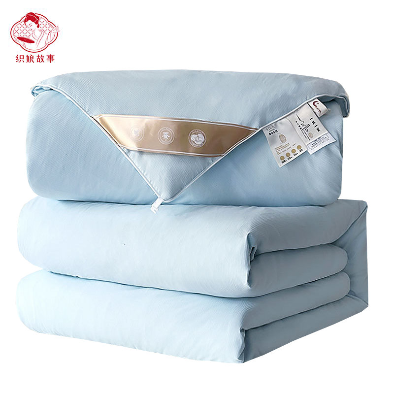 织娘故事 蚕丝被 子母被150*200cm(2斤+4斤)/张高清大图