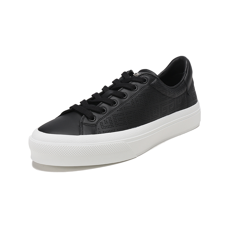 纪梵希givenchy男士皮革镂空4glogo系带休闲运动鞋板鞋bh005vh13g