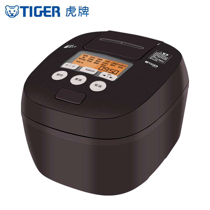 虎牌(Tiger)日本进口电饭煲 JPT-H10C 智能压力IH电磁加热土锅涂层 3L电饭煲3-4人份 深棕色