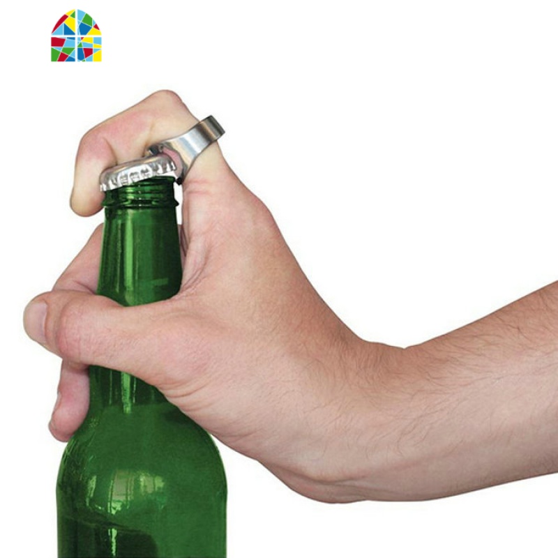 酒吧传奇 调酒师酷炫戒指开瓶器 魔术指环开瓶器 酒吧啤酒开瓶器 FENGHOU 大号(内径2.2cm适合大拇指)高清大图