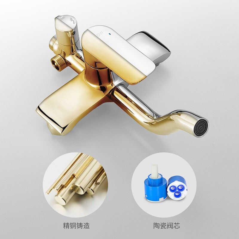箭牌卫浴(ARROW)淋浴花洒套装圆形方形花洒喷头全铜龙头增压喷头家用卫生间浴室淋浴器