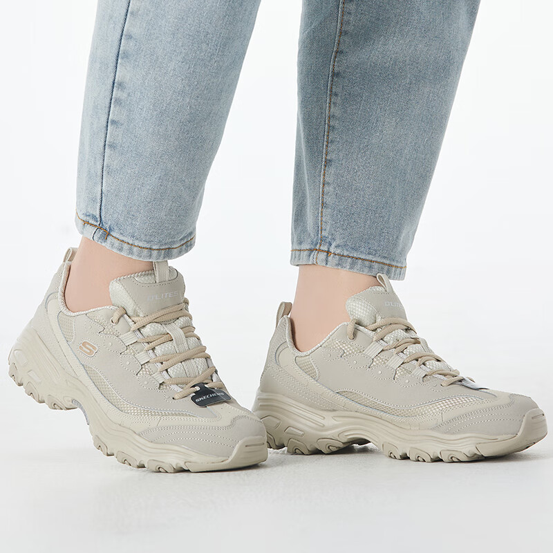 斯凯奇（Skechers）男鞋新款运动鞋潮流时尚复古熊猫鞋健步训练厚底休闲鞋52675-NAT ZP高清大图