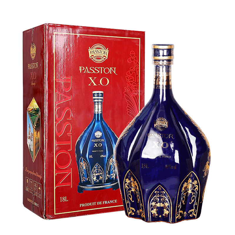 法国原酒进口洋酒礼盒 派斯顿PASSTON 40度XO白兰地烈酒18L