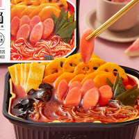 莫小仙22°辣网红麻辣自热小火锅250g*3盒出游方便即食火锅六菜一肠版