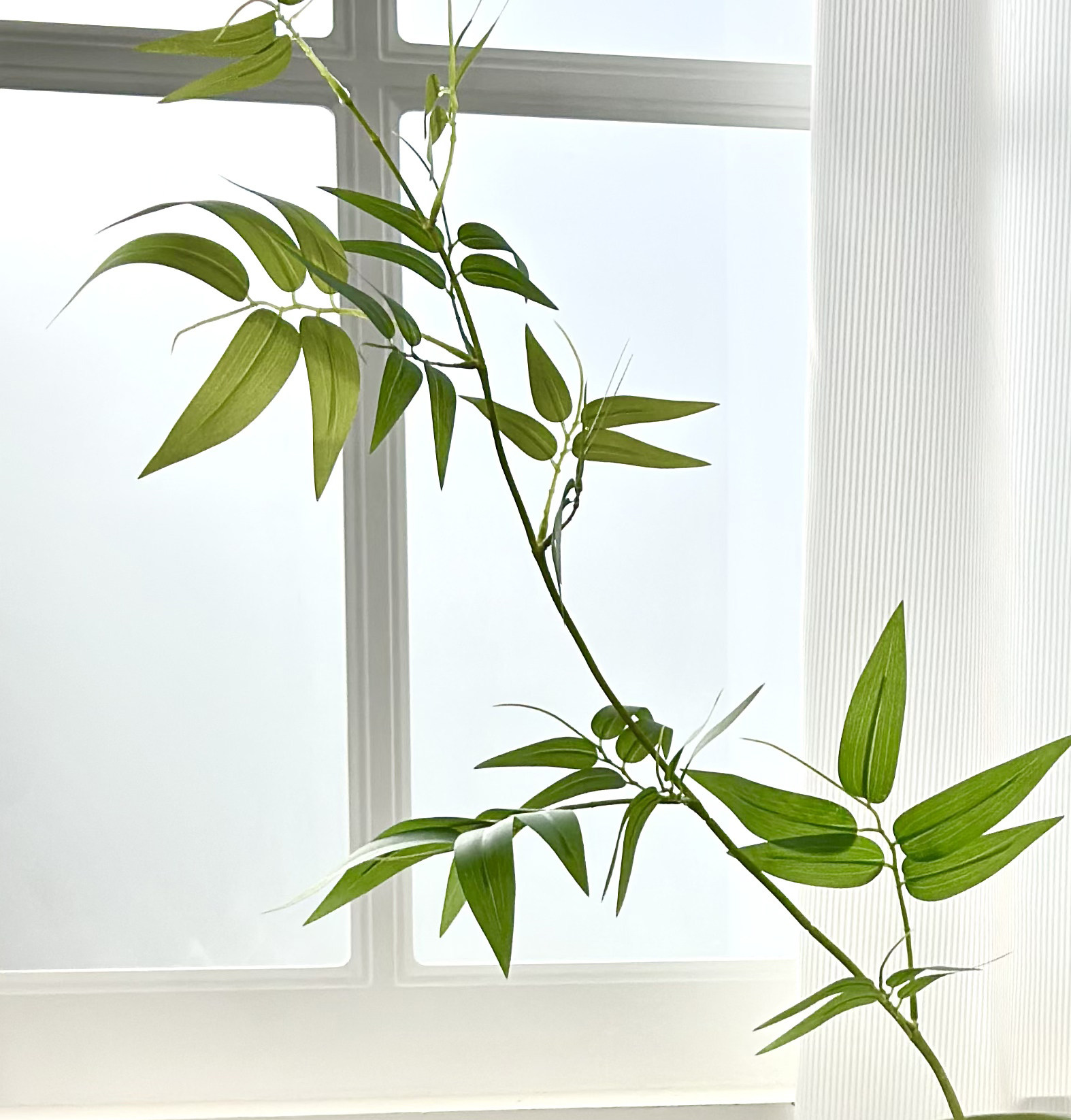 花瓶新中式摆件仿真绿植假花仿真花陶瓷竹子花瓶假花仿真花摆设 新中式竹子黑色花瓶大号+仿真嫩竹高清大图