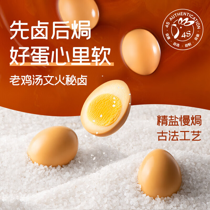 无穷盐焗鸡蛋卤蛋泡面搭档经典休闲零食100g*2袋(8小包)高清大图