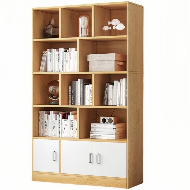 攸形实木书柜120*24*180cm台高清大图