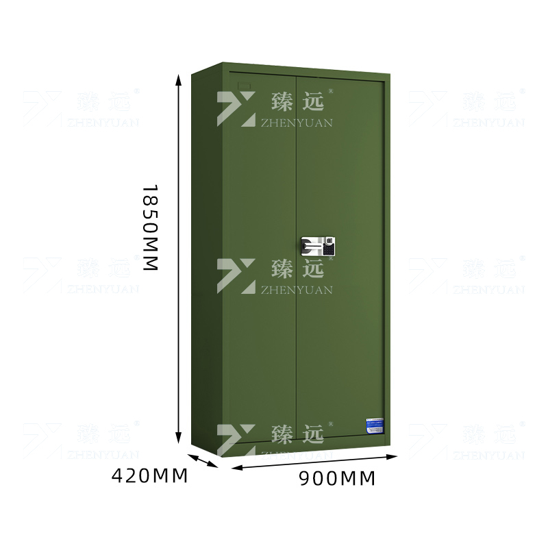 臻远 ZYJJ-80075 保密柜 绿色通门智能指纹密码锁 长900*宽420*高1850 单位:1台高清大图